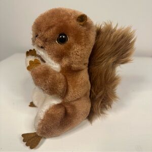 Vintage 1980 Dakin Brown Skeeter Squirrel Stuffed Animal Plush Big Fluffy Tail